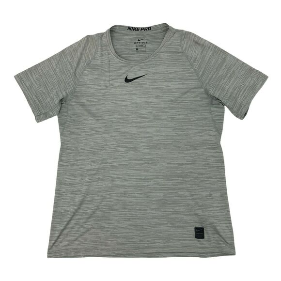 Nike Training T Shirt Mens L Large Gray Short Sleeve Moisture Wicking Quick Dry - Picture 1 of 10
